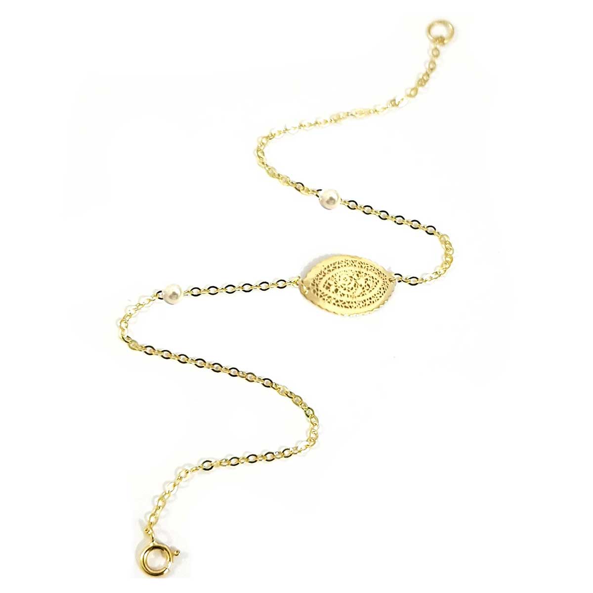 18K Pure Gold Round Design Bracelet | Bracelet | 18K Gold Jewelry