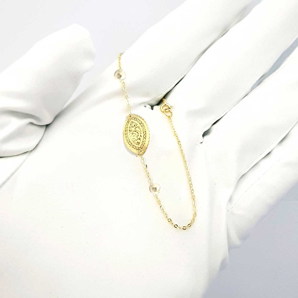 18K Pure Gold Round Design Bracelet | Bracelet | 18K Gold Jewelry