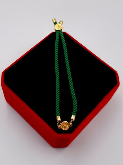 21K Pure Gold Adjustable Coin Bracelet