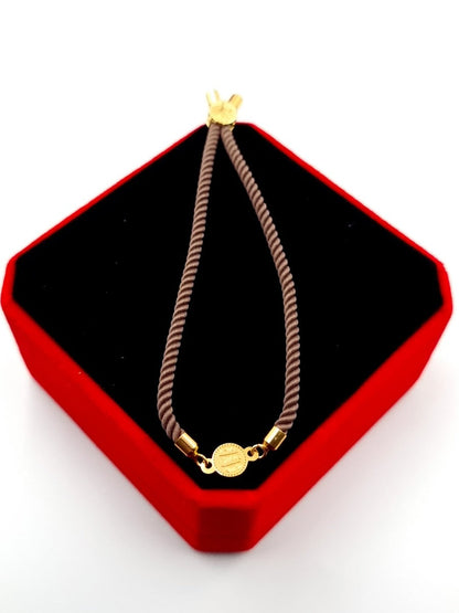 21K Pure Gold Adjustable Coin Bracelet | Bracelet | 18K Gold Jewelry