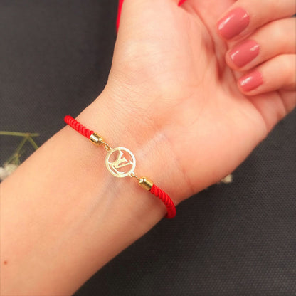 18K Pure Gold Charm Thread Adjustable Bracelet | Bracelet | 18K Gold Jewelry