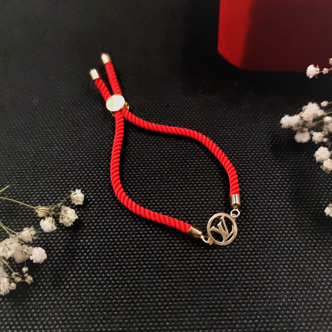 18K Pure Gold Charm Thread Adjustable Bracelet | Bracelet | 18K Gold Jewelry