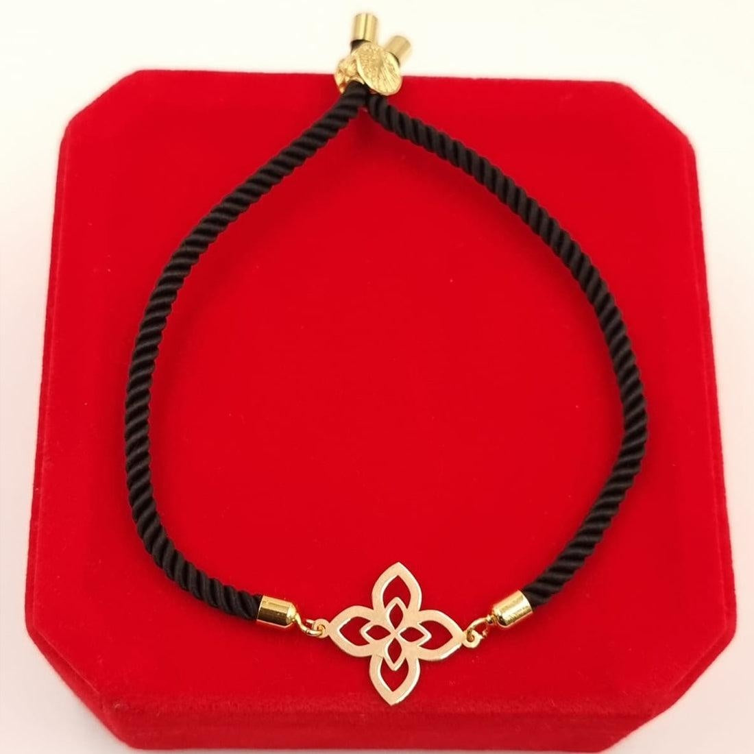 18K Pure Gold Flower Adjustable Bracelet | Bracelet | 18K Gold Jewelry