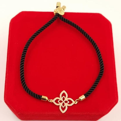 18K Pure Gold Flower Adjustable Bracelet | Bracelet | 18K Gold Jewelry