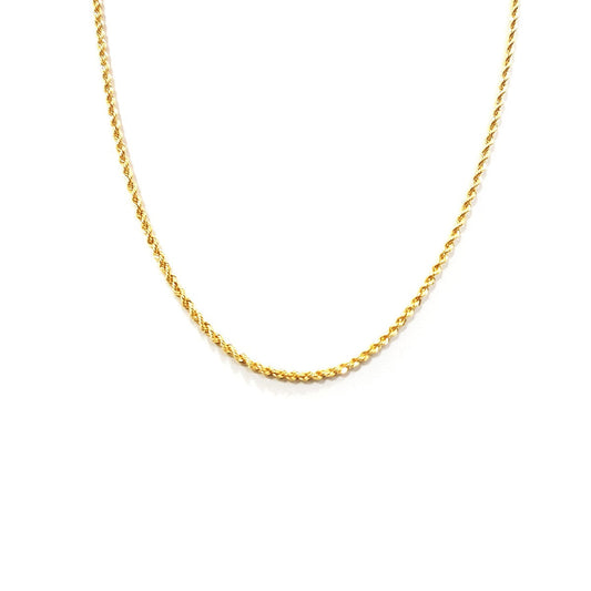 18K Pure Gold 1MM Rope Chain | Chain | 18K Gold Jewelry