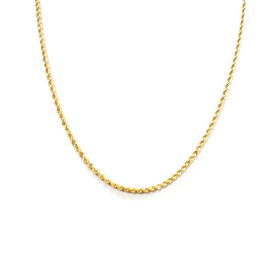 18K Pure Gold 1MM Rope Chain | Chain | 18K Gold Jewelry