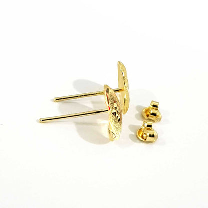 18K Pure Gold Heart Earrings | Earring | 18K Gold Jewelry