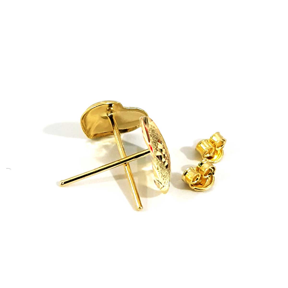 18K Pure Gold Heart Earrings | Earring | 18K Gold Jewelry