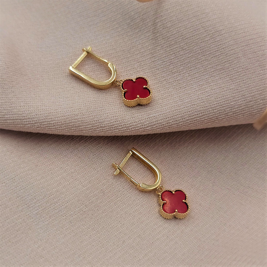 18k Pure Gold Flower Earrings | Earring | 18K Gold Jewelry