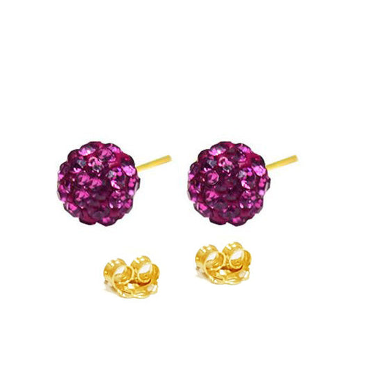 18K Pure Gold Swarovski Earrings | Earring | 18K Gold Jewelry