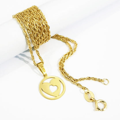 18K Pure Gold Heart Necklace | Necklace | 18K Gold Jewelry