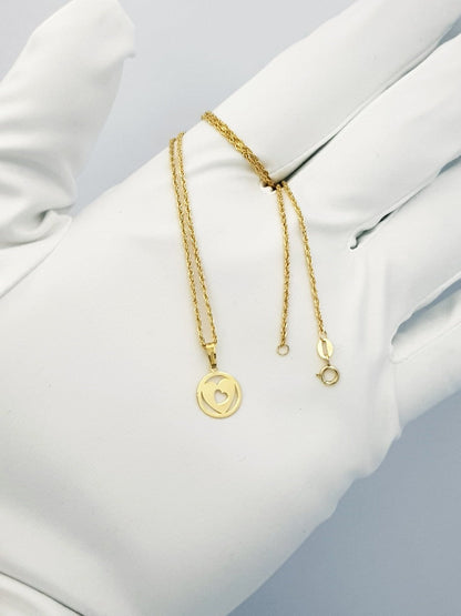 18K Pure Gold Heart Necklace | Necklace | 18K Gold Jewelry