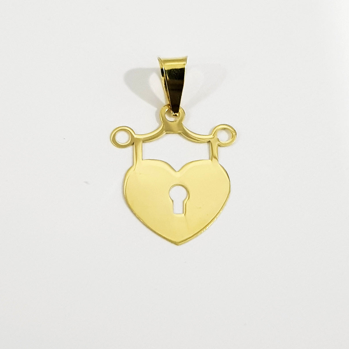 18K Pure Gold Heart and Lock Design Necklace | Necklace | 18K Gold Jewelry