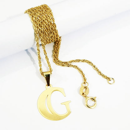 18K Pure Gold Halfmoon Letter G Design Necklace | Necklace | 18K Gold Jewelry