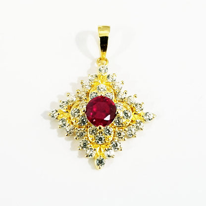 18K Pure Gold Zircon stone Necklace | Necklace | 18K Gold Jewelry