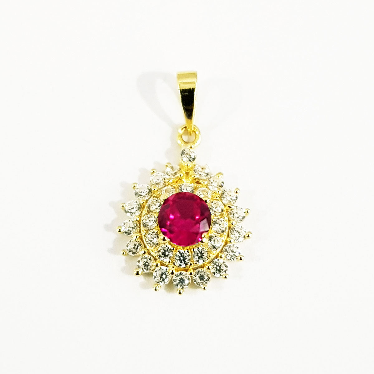 18K Pure Gold Zircon stone Necklace | Necklace | 18K Gold Jewelry