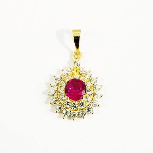 18K Pure Gold Zircon stone Necklace | Necklace | 18K Gold Jewelry
