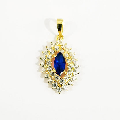 18K Pure Gold Zircon stone Necklace | Necklace | 18K Gold Jewelry