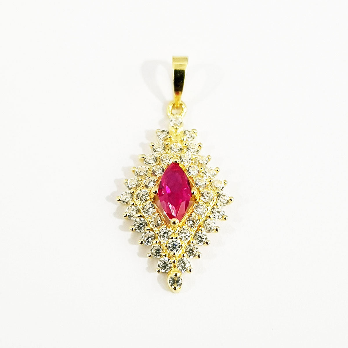 18K Pure Gold Zircon stone Necklace | Necklace | 18K Gold Jewelry