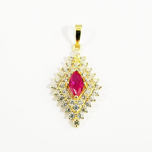 18K Pure Gold Zircon stone Necklace | Necklace | 18K Gold Jewelry