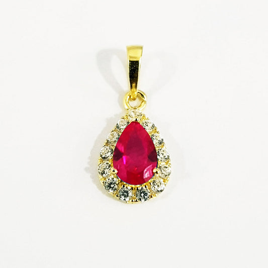 18K Pure Gold Zircon stone Necklace | Necklace | 18K Gold Jewelry