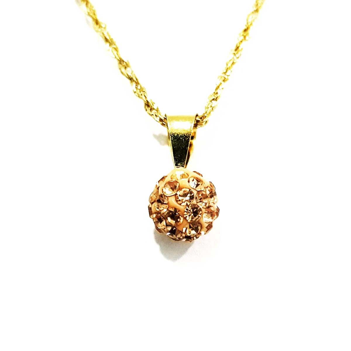 18K Pure Gold Swarovski stone Necklace | Necklace | 18K Gold Jewelry