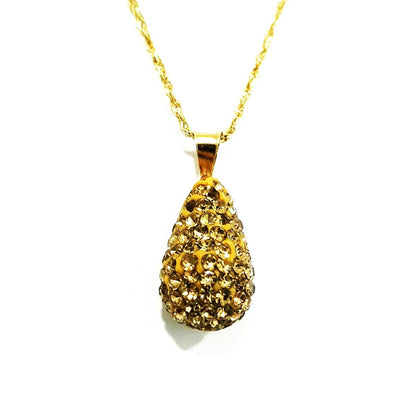 18K Pure Gold Swarovski Necklace | Necklace | 18K Gold Jewelry