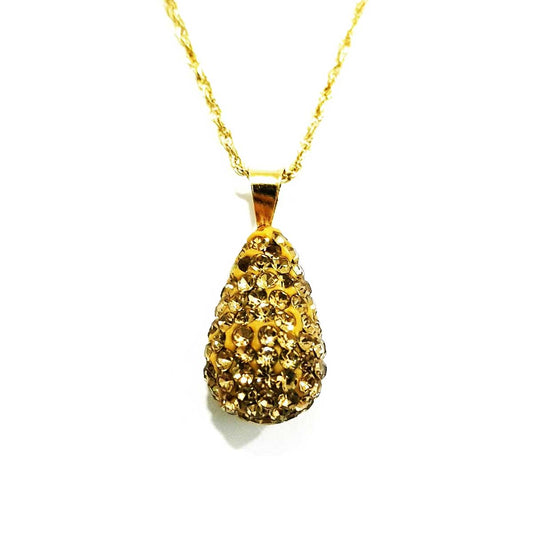 18K Pure Gold Swarovski Necklace | Necklace | 18K Gold Jewelry