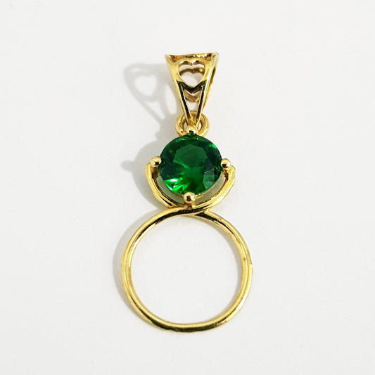 18K Pure Gold Ring Necklace | Necklace | 18K Gold Jewelry