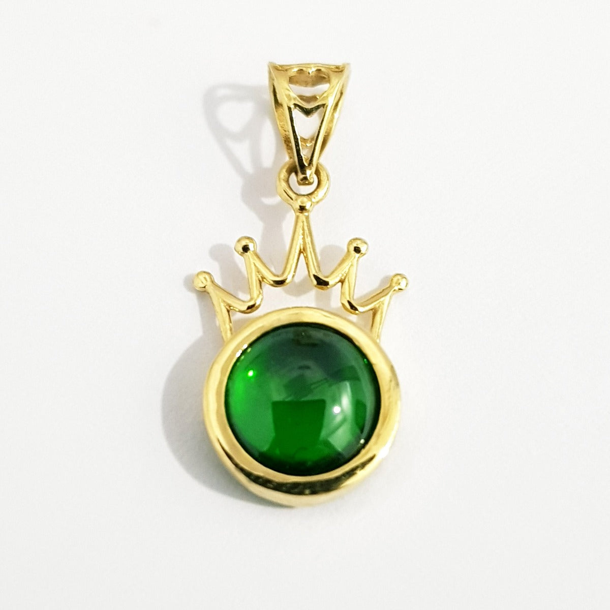 18K Pure Gold Crown Stone Necklace | Necklace | 18K Gold Jewelry