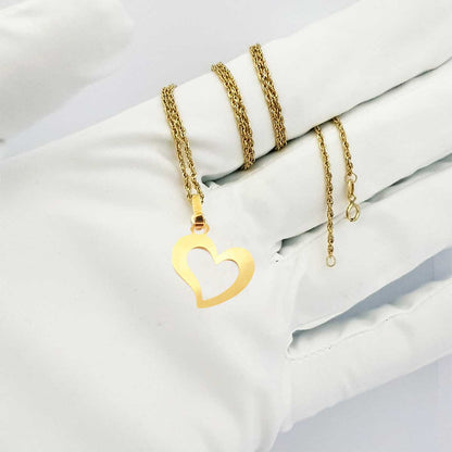 18K Pure Gold Heart Design Necklace | Necklace | 18K Gold Jewelry