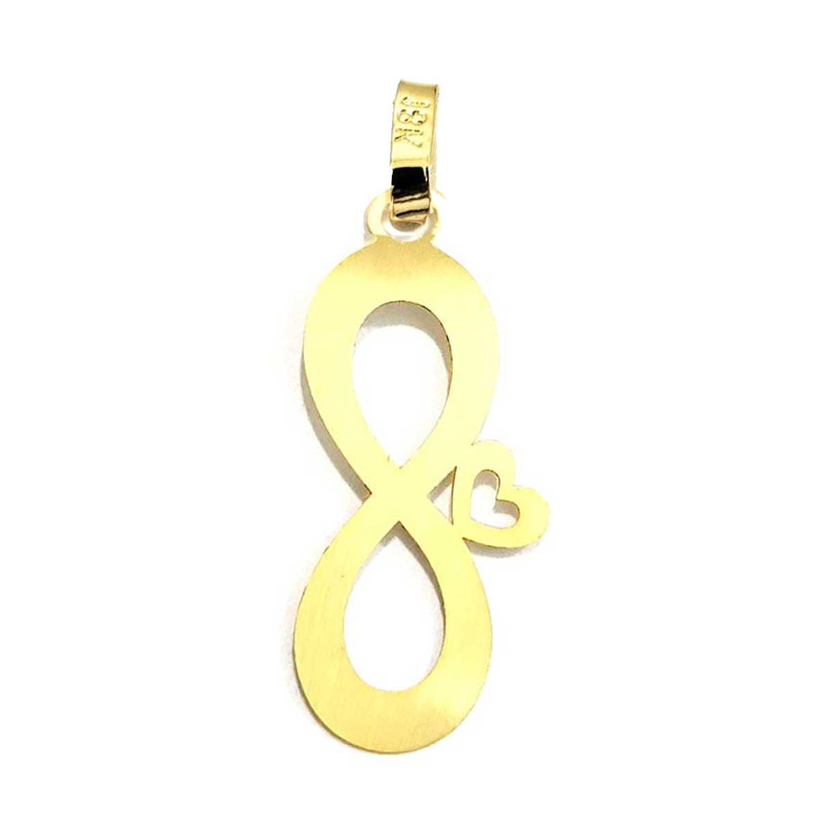 18K Pure Gold Infinity with Heart Design Necklace | Necklace | 18K Gold Jewelry