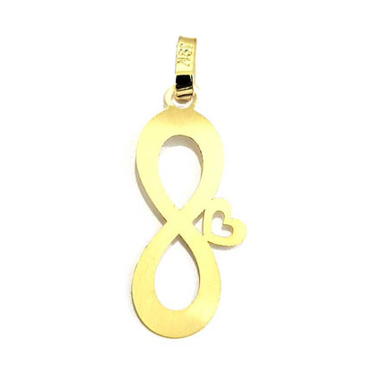 18K Pure Gold Infinity with Heart Design Necklace | Necklace | 18K Gold Jewelry