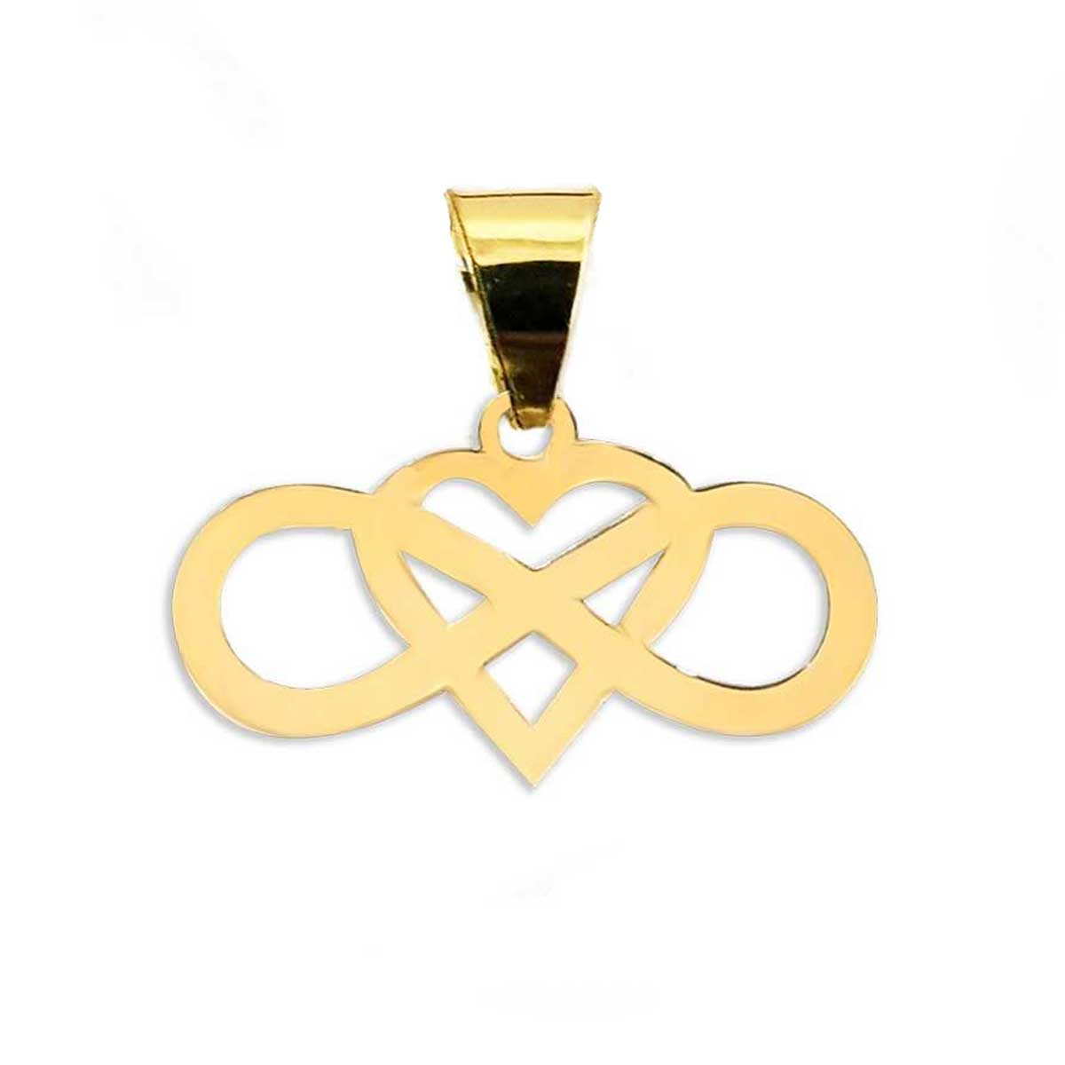 18K Pure Gold Heart Necklace