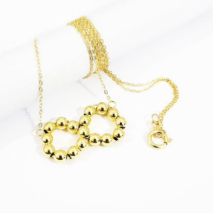 18K Pure Gold Infinity Necklace