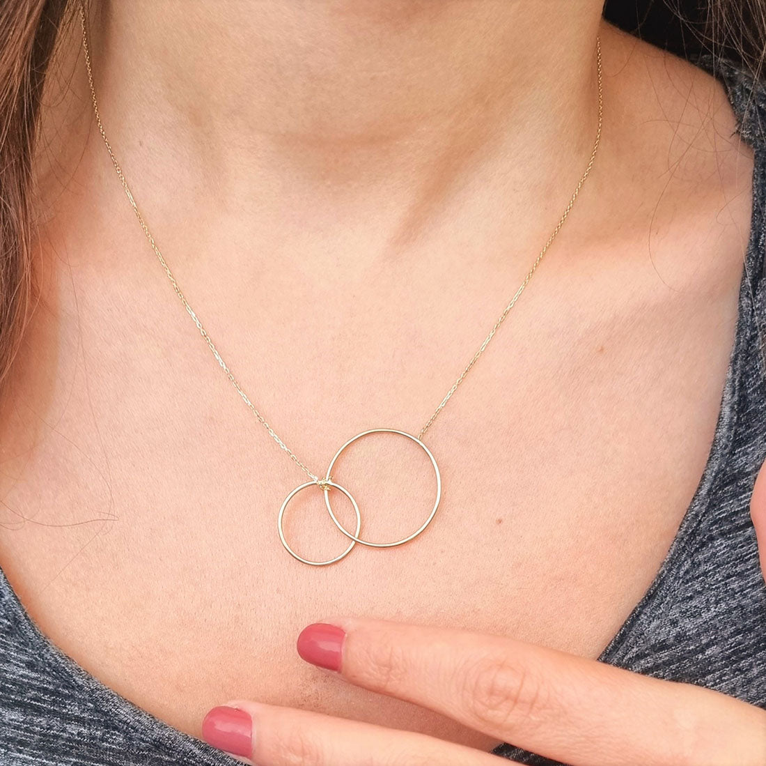 18K Pure Gold Ring Necklace | Necklace | 18K Gold Jewelry