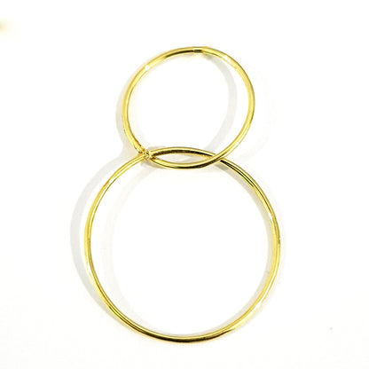 18K Pure Gold Ring Necklace