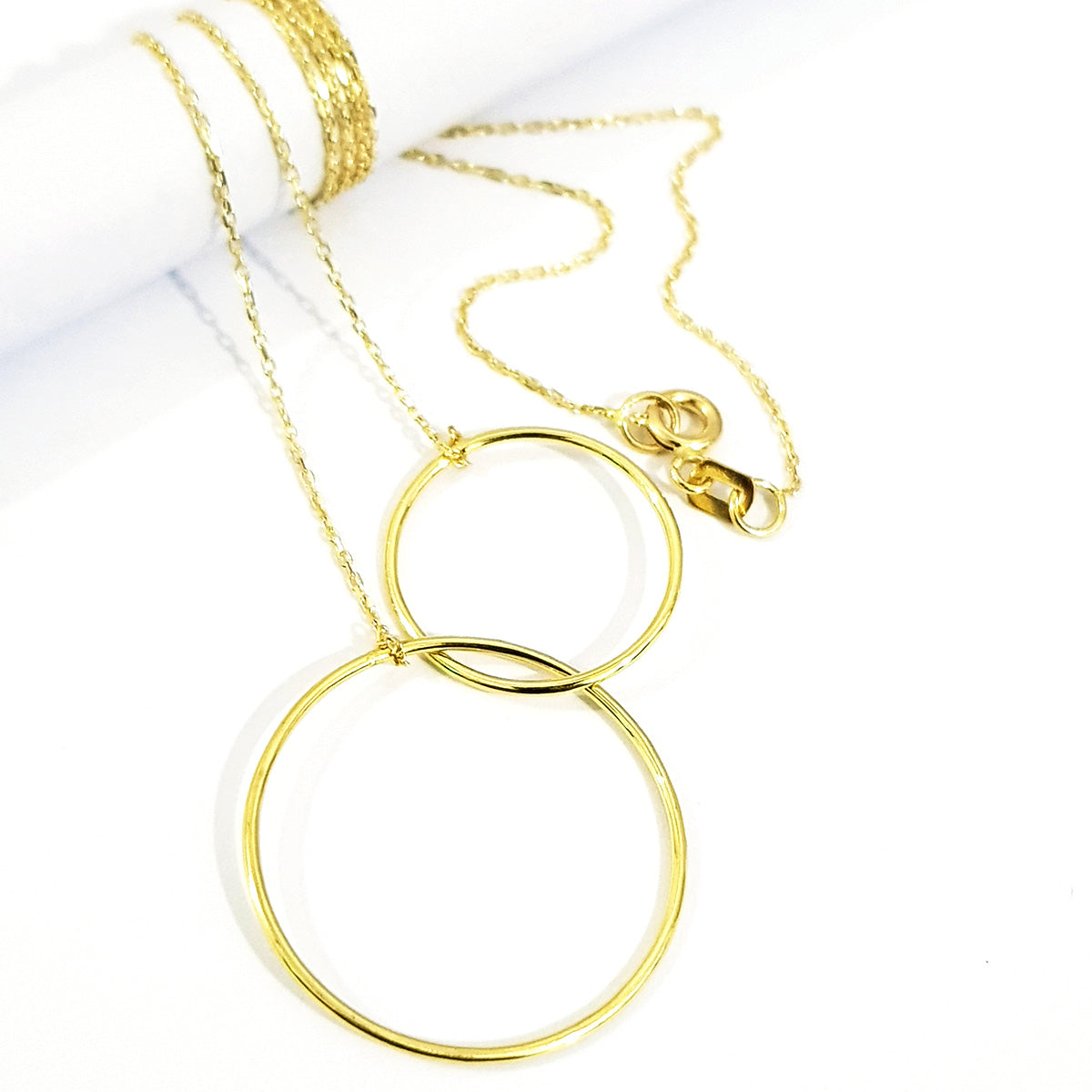 18K Pure Gold Ring Necklace | Necklace | 18K Gold Jewelry