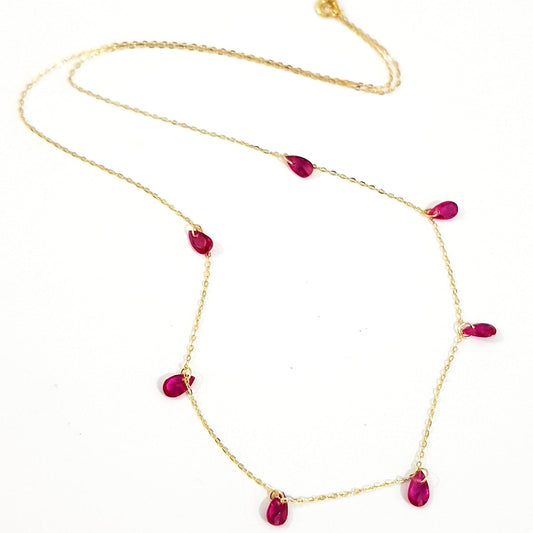 18K Pure Gold Stone Necklace | Necklace | 18K Gold Jewelry