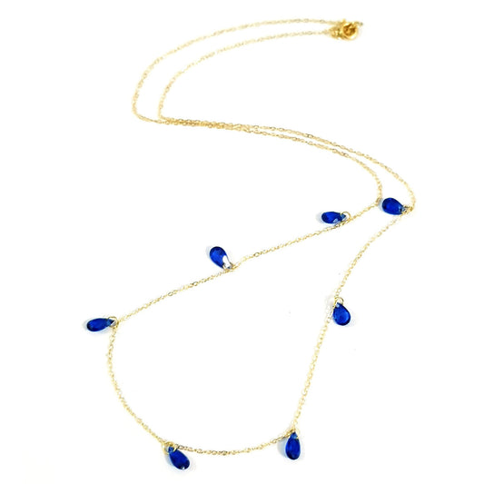 18K Pure Gold Stone Necklace | Necklace | 18K Gold Jewelry