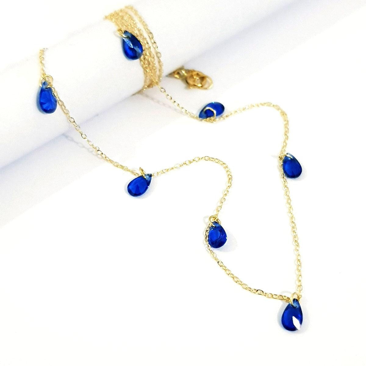 18K Pure Gold Stone Necklace | Necklace | 18K Gold Jewelry