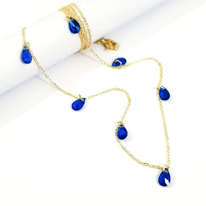 18K Pure Gold Stone Necklace | Necklace | 18K Gold Jewelry