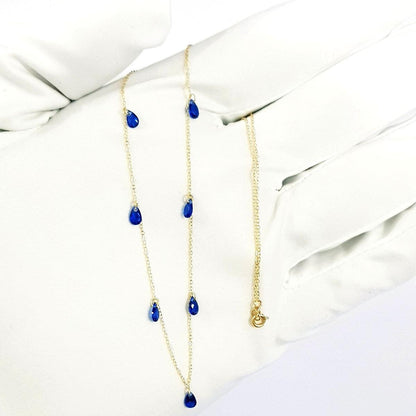 18K Pure Gold Stone Necklace | Necklace | 18K Gold Jewelry