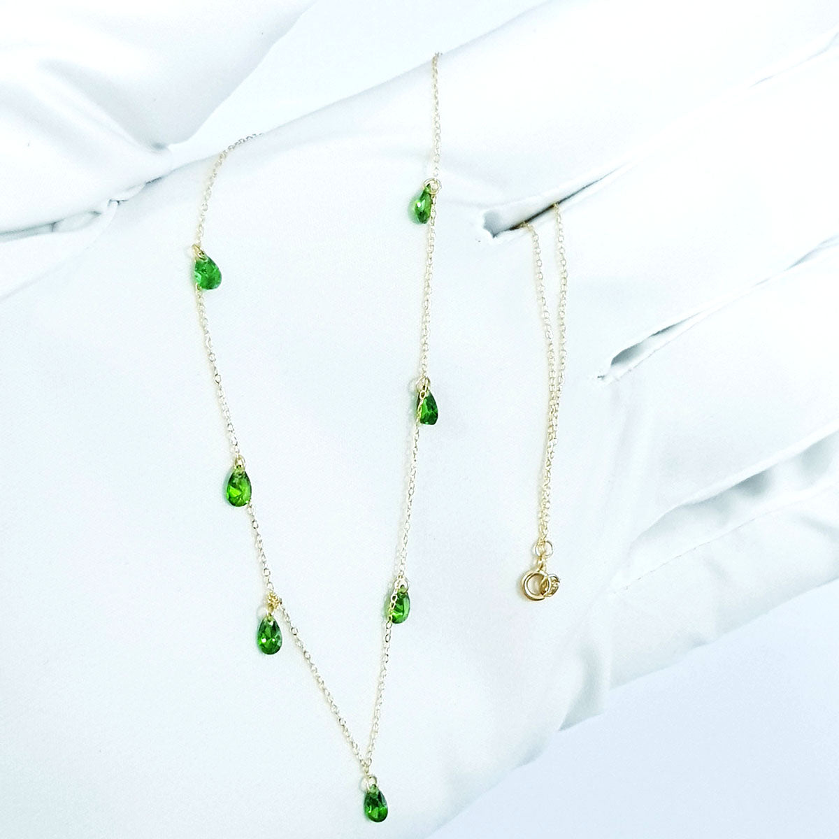 18K Pure Gold Stone Necklace | Necklace | 18K Gold Jewelry