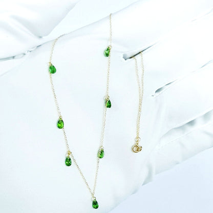 18K Pure Gold Stone Necklace | Necklace | 18K Gold Jewelry