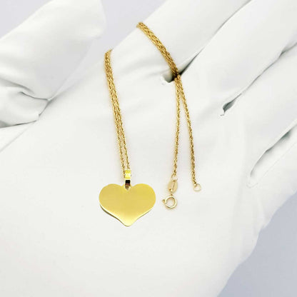 18K Pure Gold Heart Design Necklace | Necklace | 18K Gold Jewelry