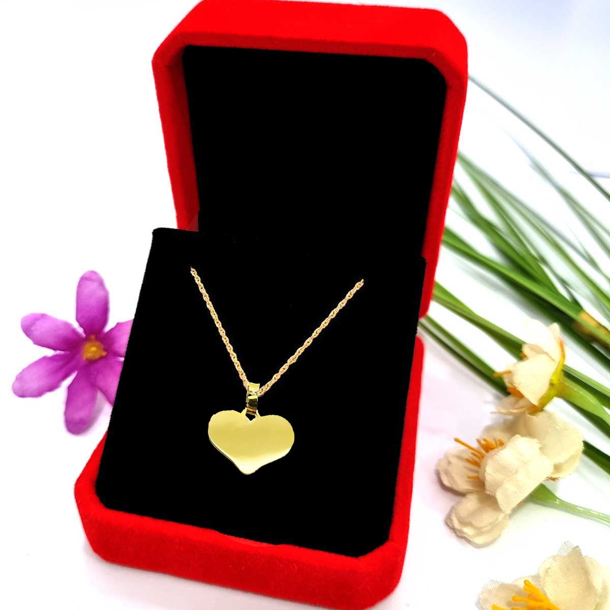 18K Pure Gold Heart Design Necklace | Necklace | 18K Gold Jewelry
