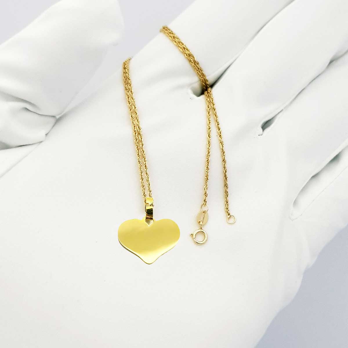 18K Pure Gold Heart Design Necklace | Necklace | 18K Gold Jewelry