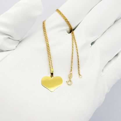 18K Pure Gold Heart Design Necklace | Necklace | 18K Gold Jewelry