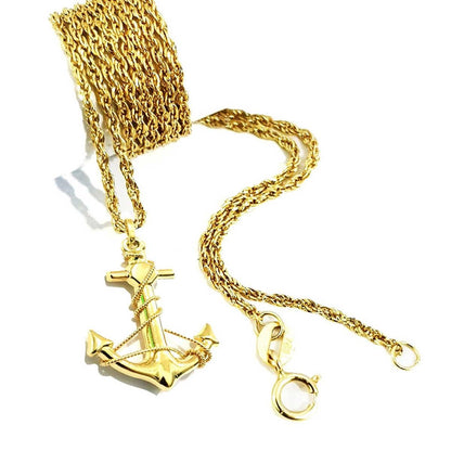 18K Pure Gold Anchor Design Necklace | Necklace | 18K Gold Jewelry